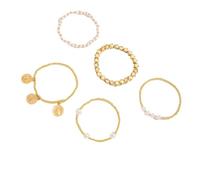 5 pezzi Stella Bead elastico elegante fatto a mano regolabile adatto per abiti alla moda multifilo perline elastico