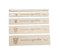 5 Pezzi Strumento Separatore Macrame 1-5cm Rettangolo di Legno Modello Macrame Righelli Ausiliari Strumenti Guida Distanziatore per Artigianato di Tessitura Fai da Te