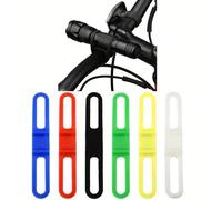 5 pezzi Supporto di ricambio per luce bicicletta, Cinghia elastica, Supporto per torcia, Cinghia di fissaggio Nero 5 pezzi,Blu 5 pezzi,Bianco 5 pezziSilicone