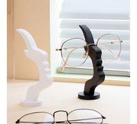 5 pezzi Supporto per occhiali a forma di naso, creativo, portaoggetti da scrivania per occhiali da vista, adatto per decorazione da casa/ufficio, disponibile in più colori 1 pezzo bianco,3 pezzi bianc