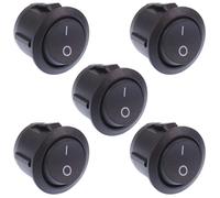 5 Pezzi Switch Electronics Interruttore Bilanciere Tondo On/Off 12V 20mm
