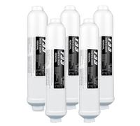 5 pezzi T33 elemento filtrante a carbone attivo con guscio di cocco, elemento filtrante post-carbone per purificatore d'acqua potabile diretto, rimuove gli odori, migliora il gusto