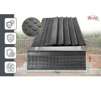 5 pezzi tappetino per gradini MELINA nero tappetino per scale antiscivolo tap...
