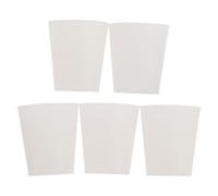 5 Pezzi Tappi di Tenuta in Silicone Bianco, Grado Alimentare | Colli di Bottiglia e Provette, Isolamento Odori e Sporco, Uso Domestico e Didattica Scientifica