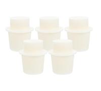 5 Pezzi Tappo Conico in Silicone per Provette e Matracci | Uso Professionale, Inserimento e Rimozione Agevoli, Bianco, per Attrezzature Tecniche e Vetro