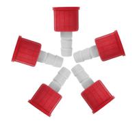 5 Pezzi Tappo per Bottiglia da Laboratorio con Connettore 10mm Gl14 | Plastica, Design Filettato con Adattatore Rimovibile, per Trasferimento Liquidi e Conservazione Chimica