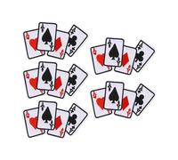 5 Pezzi Toppe per Carte da Gioco, Termoadesive per Vestiti da Asso da Poker, Toppe Ricamate per Riparazione di Cucito, per Vestiti Fai Da Te, Cappelli, Borse Posteriori
