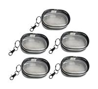 5 pezzi trasparente borsa portachiavi piccolo cambiamento borsa cavo di ricarica organizer gioielli cuffie, Misura unica, come descritto