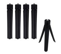 5 Pezzi Treppiede Pieghevole da Tavolo, Nero, Attacco 1/4 | ABS Plastico, Montaggio Rapido e Uso Versatile, per Giornalisti e Creatori di Contenuti