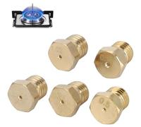 5 Pezzi Ugelli Gas Metano, Ugelli Gas Gpl, Serie Ugelli GAS, Ugelli e Iniettori, per Piano Cottura a Gas GPL, Forni e Piani Cottura a Gas (0.5/0.7/0.7/0.87/1.02mm)