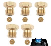 5 Pezzi Ugelli universali per bruciatori a gas propano GPL,kit di conversione iniettori di gas calor propano,Ugelli Gas Metano,Kit di Getti Carburatore,1 x 0,50, 2 x 0,7, 1 x 0,87, 1 x 1,02