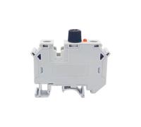 5 pezzi UK10-DREHSI Connettore elettrico 24 V/220 V LED 1 A/2 A/4 A/6 A/10 A Fusibile UK10 Tappo a vite Morsettiera guida DIN UK 10-DREHSILED(Gray-With 220V LED,Without Fuse)
