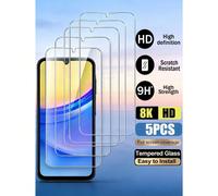 5 pezzi Ultra HD Pellicola Protettiva in Vetro Temperato con Durezza 9H Compatibile con Samsung Galaxy S26 S25 S24 Ultra FE A57 A37 A56 A36 A17 A07 A16/Compatibile con Xiaomi 15T 14T 13T Poco M6 M7 X7
