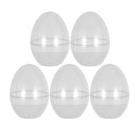 5 Pezzi Uovo di Plastica Trasparente Riempibile per Decorazioni Fai | Materiale Ps, Design Trasparente, Riutilizzabile e Apribile, per Festa di Pasqua e Casa
