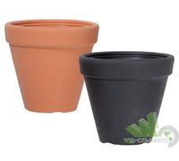 5 PEZZI VASO PIANTE PLASTICA FINITURA PIETRA COL. TERRACOTTA ROTONDO 40XH34CM