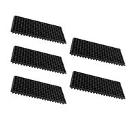 5 Pezzi Vassoio per Germinazione 200 Celle in PVC Nero per Orto | Casa e Fattoria, Struttura Ventilata, Facile Rimozione, Aiuta le Radici, Peso 120g