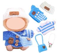 5 pezzi vestiti per bambola, abbigliamento per bambola da 17 cm, peluche con cappello, maglione, zaino, bollitore per ragazzi e ragazze, regali (senza bambola)