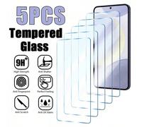 5 PEZZI Vetro temperato compatibile con Samsung Galaxy S24 Ultra A54 A14 A13 A53 A34 A33 A52 5G S23 Plus Pellicola protettiva per schermo compatibile con Samsung A32 A22 S21 Copertura completa, alta d