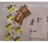 5 Pezzi Viega Curva 3/4 45 Gradi Rame Filettato Fitting 264185