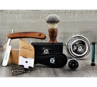 5 Pezzi Vintage Classico Vecchio Stile Uomo Set da Barba Taglio Gola Razor Brush