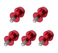 5 pezzi Vite Supporto Forcellone Moto in Lega di Alluminio 8mm rosso | Dimensioni 4,4x2,5x2,5cm, Montaggio Rapido, per Cavalletto e Manutenzione Catena