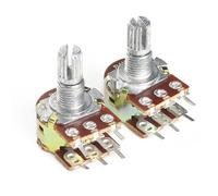 5 pezzi WH148 6 pin 15 mm potenziometro lineare B1K B2K B5K B10K B20K B50K B100K B500K con kit dadi e rondelle resistore variabile(2K Ohm)