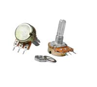 5 pezzi WH148 B1K B2K B5K B10K B20K B50K B100K B500K Amplificatore a 3 pin con albero da 20 mm, doppio potenziometro stereo 1K 2K 5K 10K 50K 100K 500K(200K Ohm)
