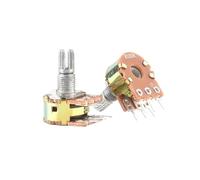 5 pezzi WH148 potenziometro lineare stereo doppio B10K B20K B50K B100K B500K albero 15 mm 20 mm albero con dadi rondelle 6 pin(B50K,20MM)