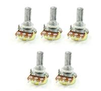5 pezzi WH148 Resistori variabili Potenziometri conici rotanti a pellicola di carbonio con regolazione a giro singolo 1K-1M Ohm 3 pin Albero di lunghezza 20 mm(100K Ohm)