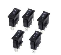 5 pezzi x AC 15A 250V /20A 125V 3 pin SPDT KCD3 ON-OFF-ON 3 posizioni interruttore a bilanciere for barca NERO