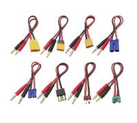 5 pezzi XT90 XT60 XT60H EC5 EC3 spina maschio a connettore a banana da 4,0 mm con filo in silicone da 20 cm 14AWG(4mm to MPX Male)