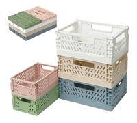 5 Pezzo Cassetta Pieghevole in Plastica, Cassette Frutta Plastica, Cassette Plastica Pieghevoli, Cassetta Plastica Pieghevole, Utilizzato per lo Stoccaggio, Adatto per Uffici e Cucine