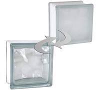 5 pezzo FUCHS vetromatton nuvola trasparente satinato un lato 14,5x14,5x8 cm