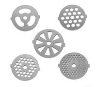 5 piatti tritacarne da 55 mm, design con bordi lisci per una facile maneggevolezza, materiale in acciaio inossidabile (3 mm)