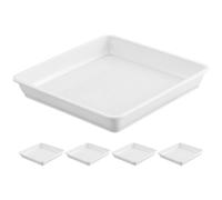 5 piattini per vasi per piante, vassoi per piante quadrati in plastica, vassoi