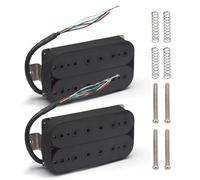 5 Pickup Humbucker Pickup a ponte per chitarra elettrica a doppia bobina Pickup per chitarra nera Suono caldo nero pickup per chitarra elettrica (Color : A SET (N and B))