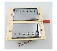 5 Pickup per Chitarra Elettrica Humbucker Ricambi per Chitarra Applicare alla Chitarra Standard Pickup Chitarra elettrica (Color : Chrome Yellow)