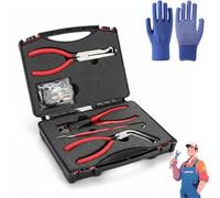 5-Piece Electrical Disconnect Pliers, Automotive Electrical Terminal Connector Separator Removal Tool Kit, Long Reach Spark Plug & Hose Clamp Pliers for Cars Trucks & Sensors