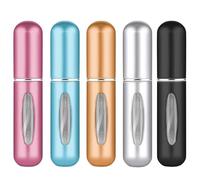 5 Piece Travel Mini Bottiglia Set, 5ml bottiglia impermeabile dello spruzzo del profumo, facile bottiglia vuota dello spruzzo, portatile femminile di attività all'aperto di vacanza e borsa di affari