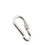 5 Pieces Carabiners Hook Clip Stainless Steel 304 50mm 60mm 70mm 80mm Length Climbing Marine(7X70mm)