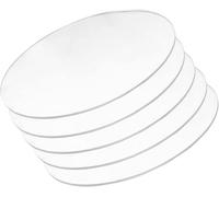 5 Pieces Clear Acrylic Round Sheets Thickness 6Mm, Plastic Disc Diameter 70-100Mm for Product Display, Painting And DIY Projects, 100mm(Diameter 90mm)