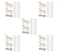 5 Pieces Modello Di Cavallo in Legno Fai Da Te Non Finito Dipinto
