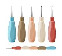 5 Pieces Nail Dotting Pen, Embossing Brush Set Manicure Design Kit | for Outlining and Dotting, Nail Design Dotting Pen for Home Salon Traveling Birthdays Holidays Women Girlfriend