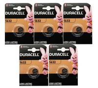 5 Pile Batterie DURACELL CR1632 BR1632 ECR1632 DL1632 L1632 BD1632
