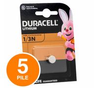 5 PILE DURACELL LITHIUM 3v 1/3N - DL1/3N BATTERIA Pile a LITIO Batterie