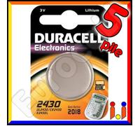 5 PILE DURACELL LITHIUM CR2430 3v CR 2430 LITIO DL2430� Pila Batterie