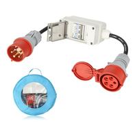 5 Pin CEE Adattatore 32A a 16A per Veicoli Elettrici Caricatore EV con Interruttore Automatico per Sovraccarico Cortocircuito Protezione, 79cm Cavo H07RN-F 5G 2.5mm² Semko EN60309