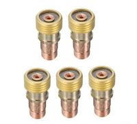 5 pinze in ottone per connettore a gas tozzo con rete, compatibili con torcia di saldatura TIG WP-17/18/26 (5 pezzi da 1,6 mm)