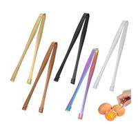 5 pinze per zucchero, piccole pinze in acciaio inox, accessori per dolci, pinze per cubetti di ghiaccio, mini pinze per la rimozione di frammenti di gusci d'uovo, pinza per buffet Egg Chalazza Remover