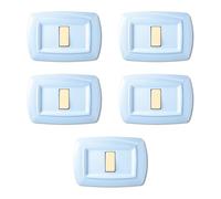 5 Placche, 1 modulo/posto, Compatibile Con BTicino Magic, azzurro pastello, Placca arrotondata, Plastica di alta qualità, 100% compatibile con supporti e moduli originali